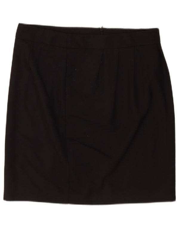 Женская мини-юбка Moschino UK 12 Medium W30, черный полиэстер