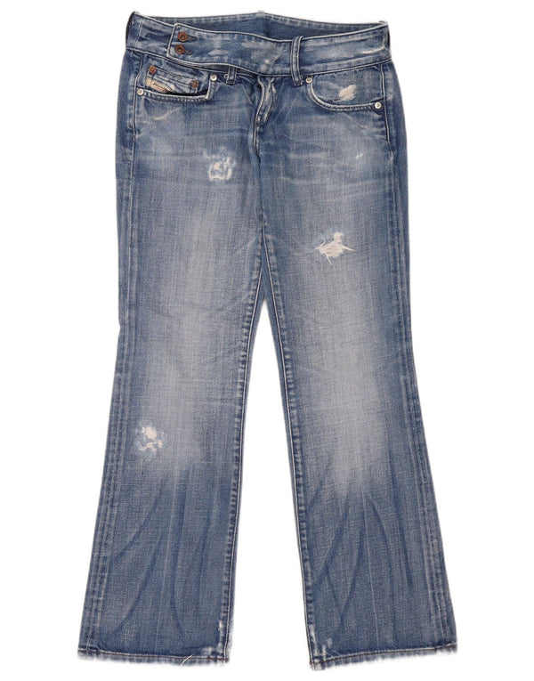 Женские потертые джинсы Diesel Bootcut W29 L29, синий хлопок