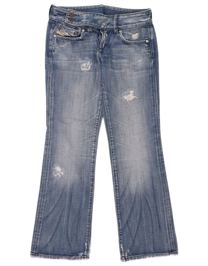 Женские потертые джинсы Diesel Bootcut W29 L29, синий хлопок