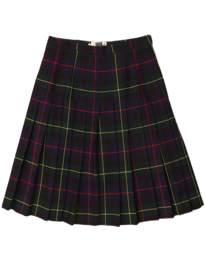 Pringle Женская плиссированная юбка-нож EU 42, большая W30, темно-синяя клетка