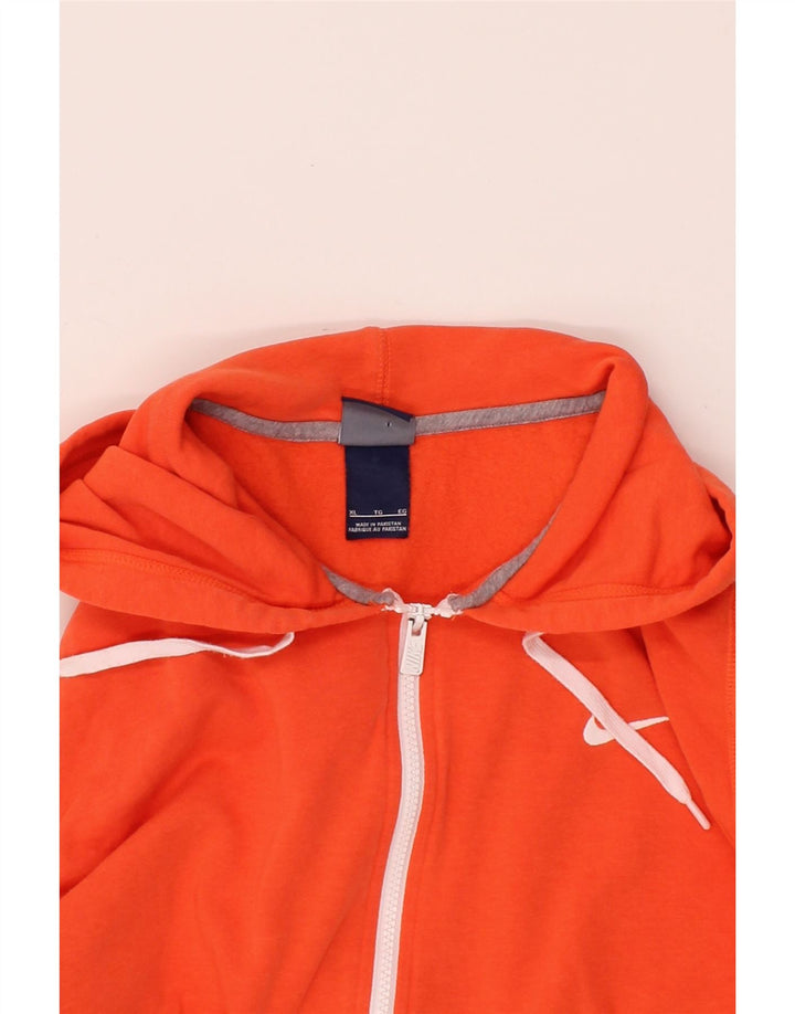 NIKE Womens Zip Hoodie Sweater UK 18 XL Orange Cotton Vintage Nike and Second-Hand Nike from Messina Hembry 