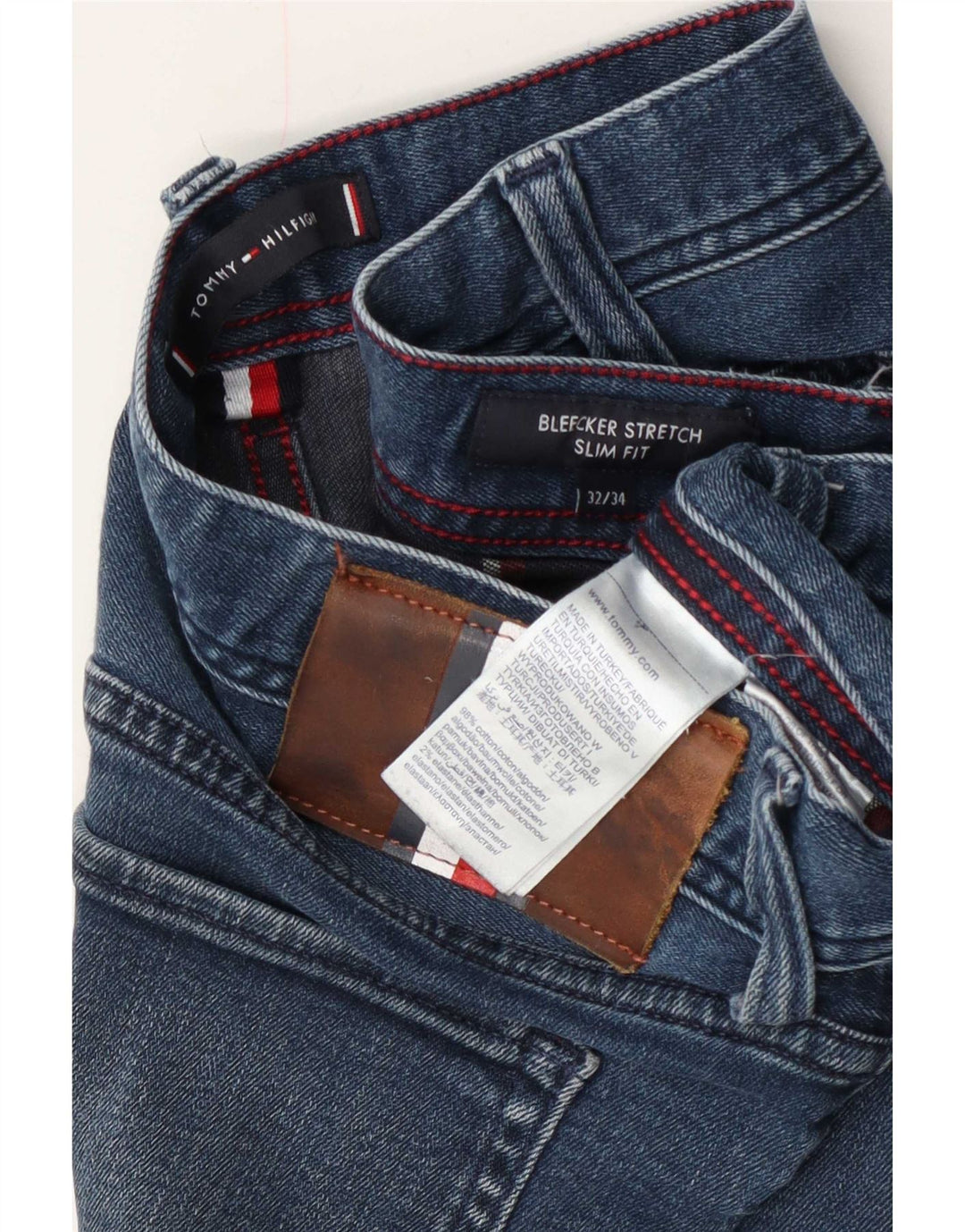 Женские узкие джинсы Tommy Hilfiger Bleecker W32 L34, синий хлопок