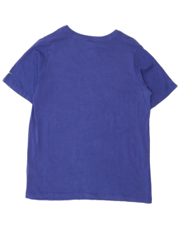 Женская футболка спортивного кроя с рисунком Nike Top UK 18 XL, синяя, хлопок