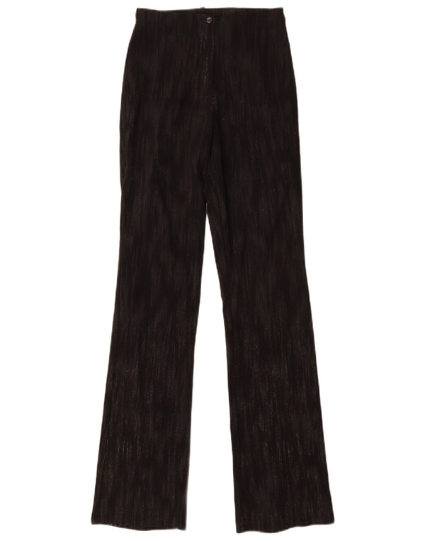 Винтажные женские повседневные брюки Bootcut UK 8 Small W26 L31 в черную полоску