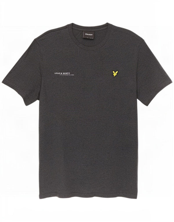 Мужская футболка Lyle & Scott из хлопка среднего серого цвета