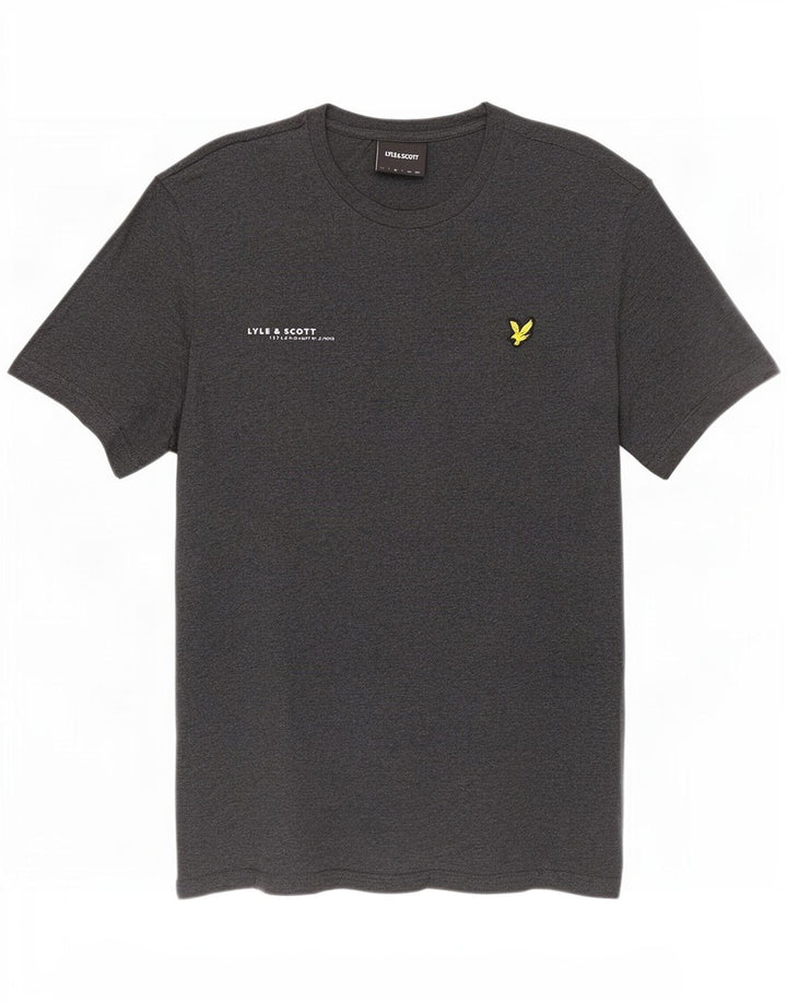 Мужская футболка Lyle & Scott из хлопка среднего серого цвета