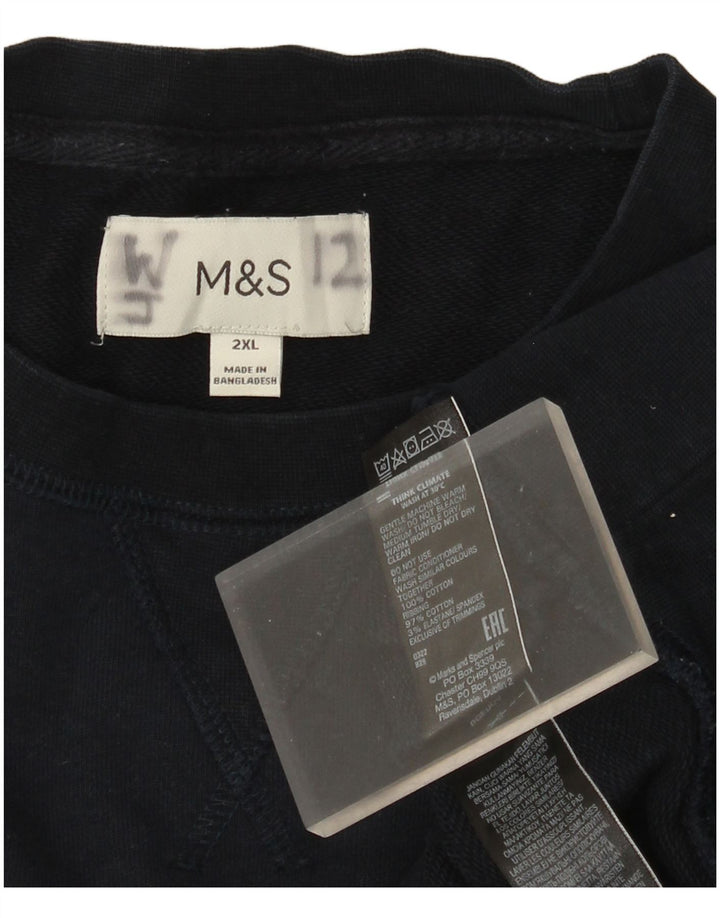 Мужской свитер Marks & Spencer 2XL, темно-синий, хлопок