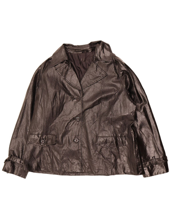 Винтажный женский пиджак в стиле милитари с 3 пуговицами, Великобритания, 20, 2XL, черный