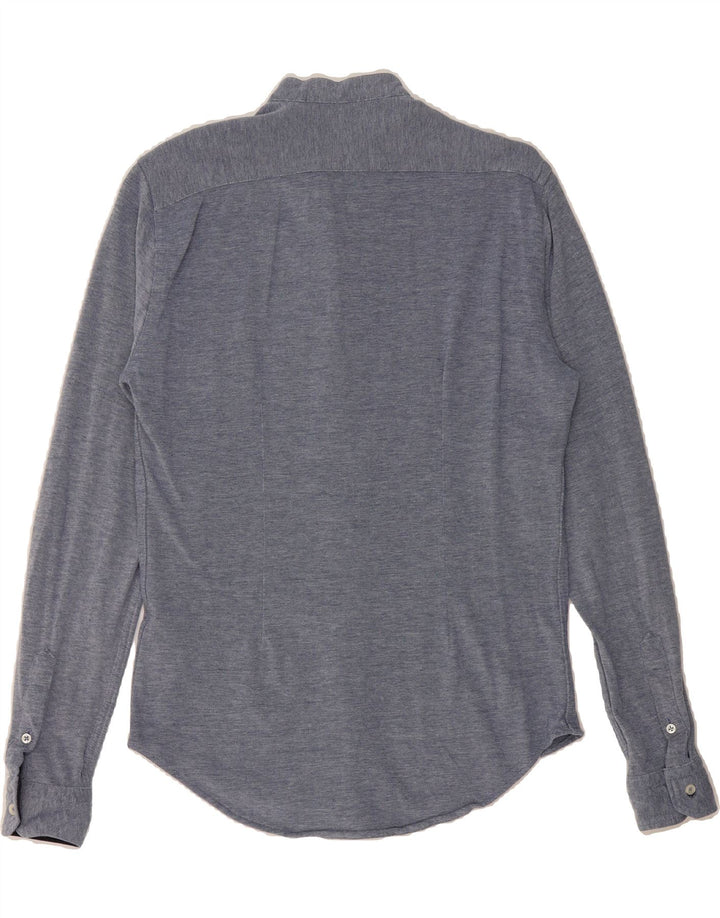 ZARA Mens Slim Fit Shirt Medium Navy Blue Vintage Zara and Second-Hand Zara from Messina Hembry 