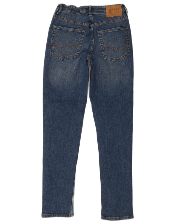 Джинсы узкого кроя GLENN для мальчиков 12–13 лет Jack & Jones W28 L28, синий хлопок
