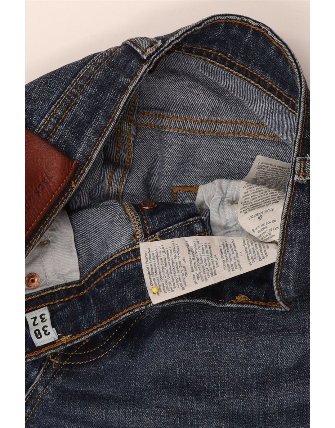 Мужские прямые джинсы Jack & Jones W30 L32 синие, хлопок