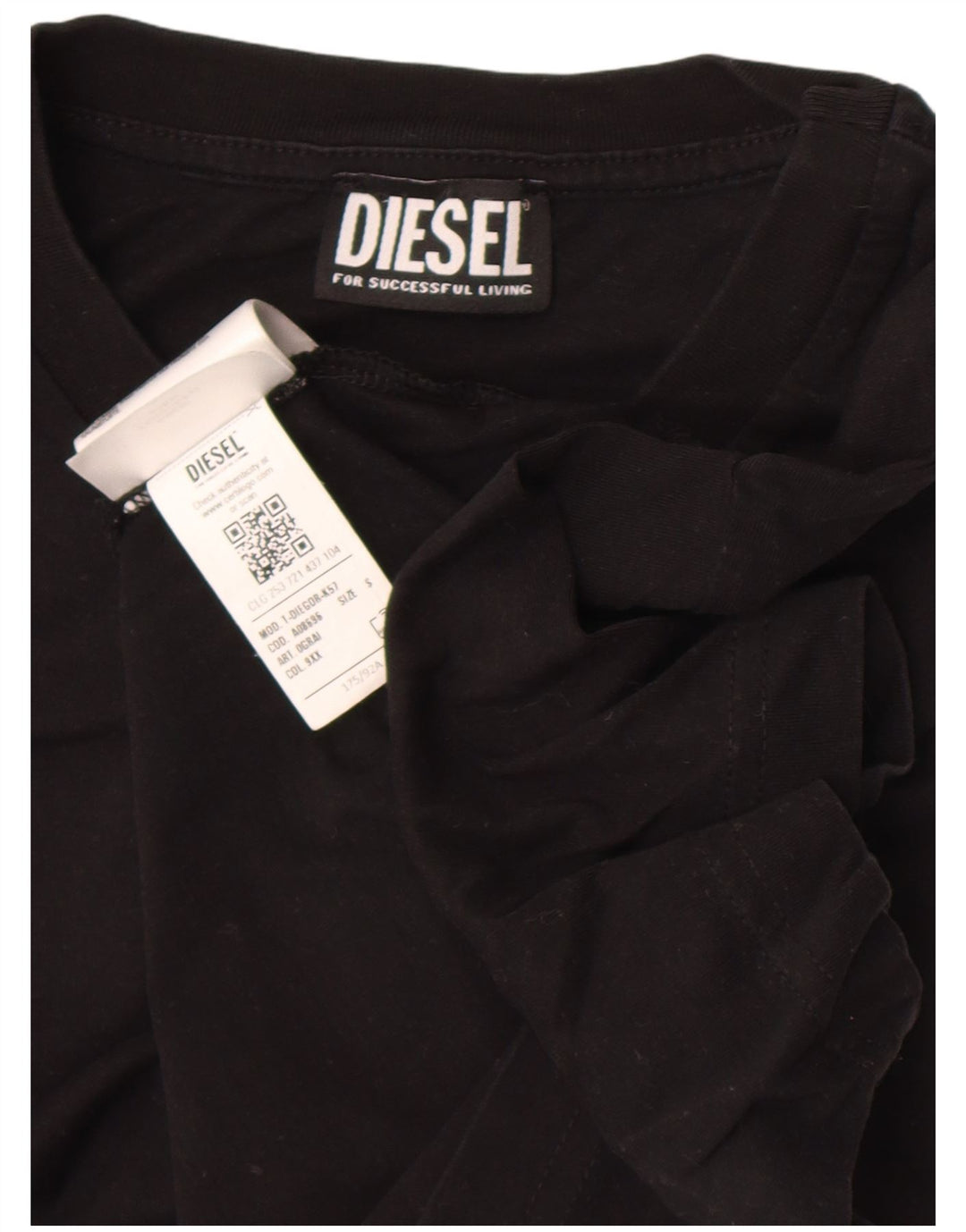 Мужская футболка с рисунком Diesel, маленький черный хлопковый топ