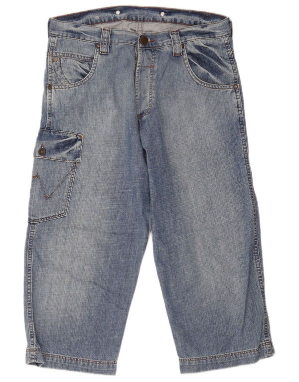 Мужские джинсовые шорты карго Wrangler W30, средний синий хлопок