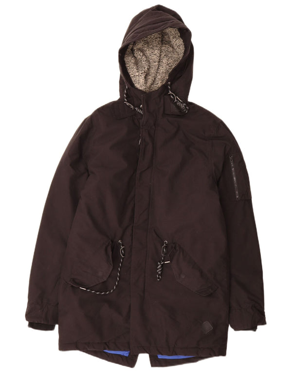 Мужская парка Jack & Jones с капюшоном UK 34 XS, черный полиэстер
