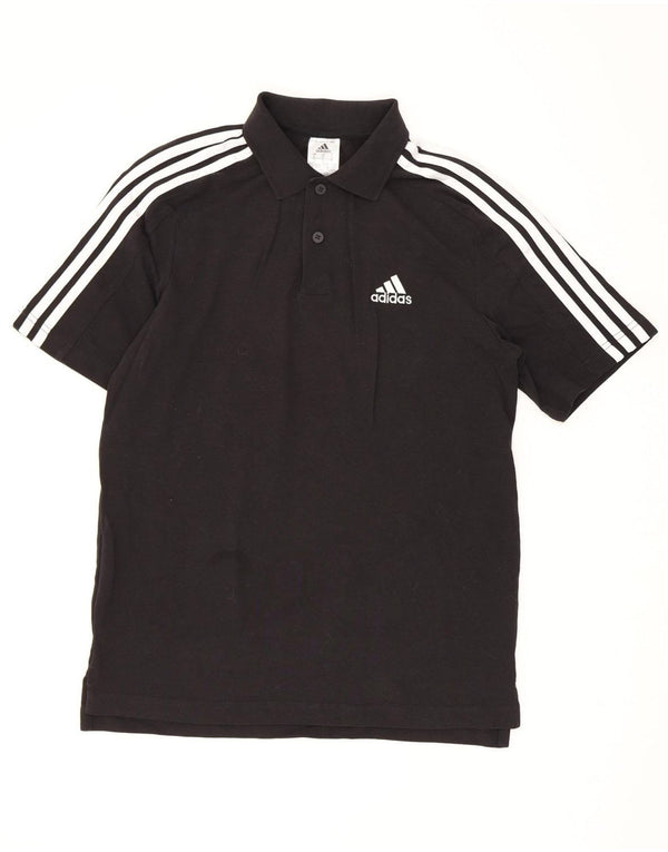 Мужская рубашка поло Adidas, маленькая черная, хлопок
