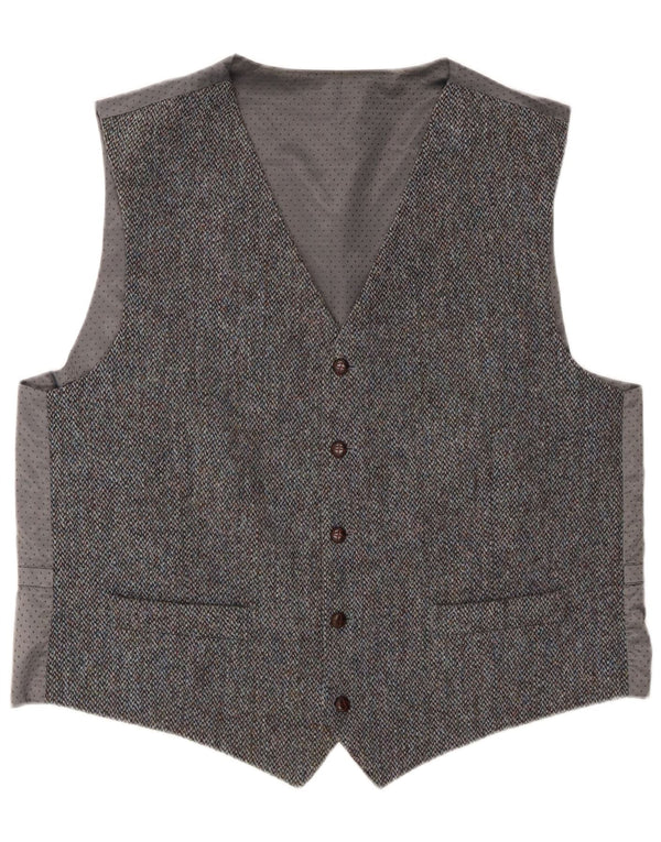 Мужской твидовый жилет Harris 2XL, серый, новый, шерстяной