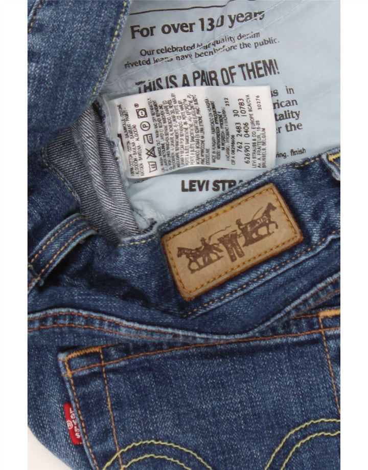 Женские капри Levi's W30 L18 синие, хлопок