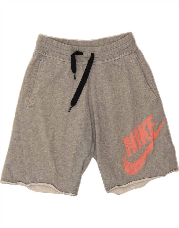 NIKE Mens Graphic Sport Shorts Small  Grey Cotton Vintage Nike and Second-Hand Nike from Messina Hembry 