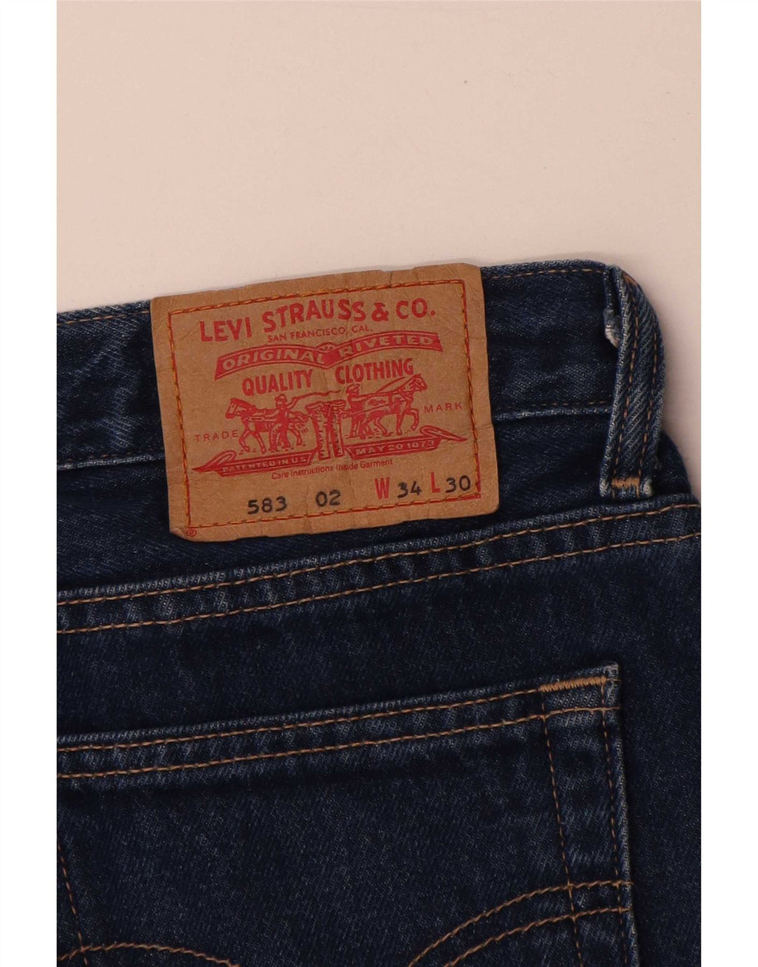 Мужские прямые джинсы Levi's 583 W34 L30 синие