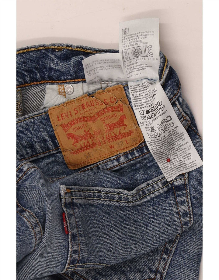 Мужские джинсы Levi's Slim 511 W32 L32 синие, хлопок