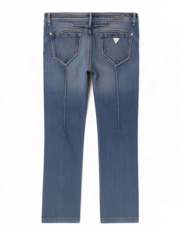 Женские прямые джинсы Guess W29 L27, синие, хлопок