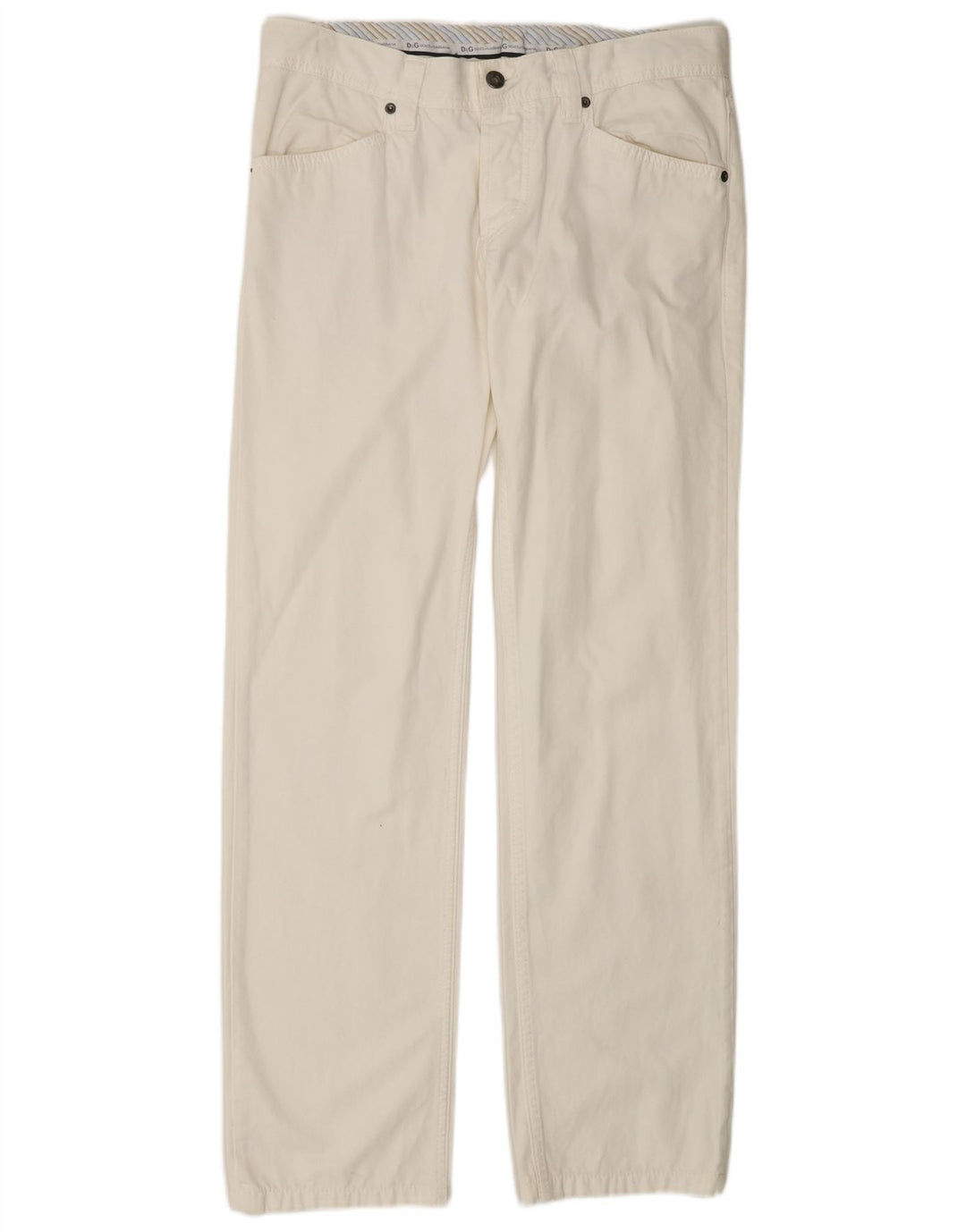 Мужские прямые джинсы DOLCE & GABBANA W34 L32, белый хлопок