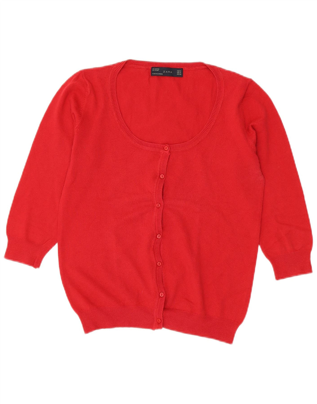 Женский кардиган с рукавом 3/4 Zara UK 12, средний красный