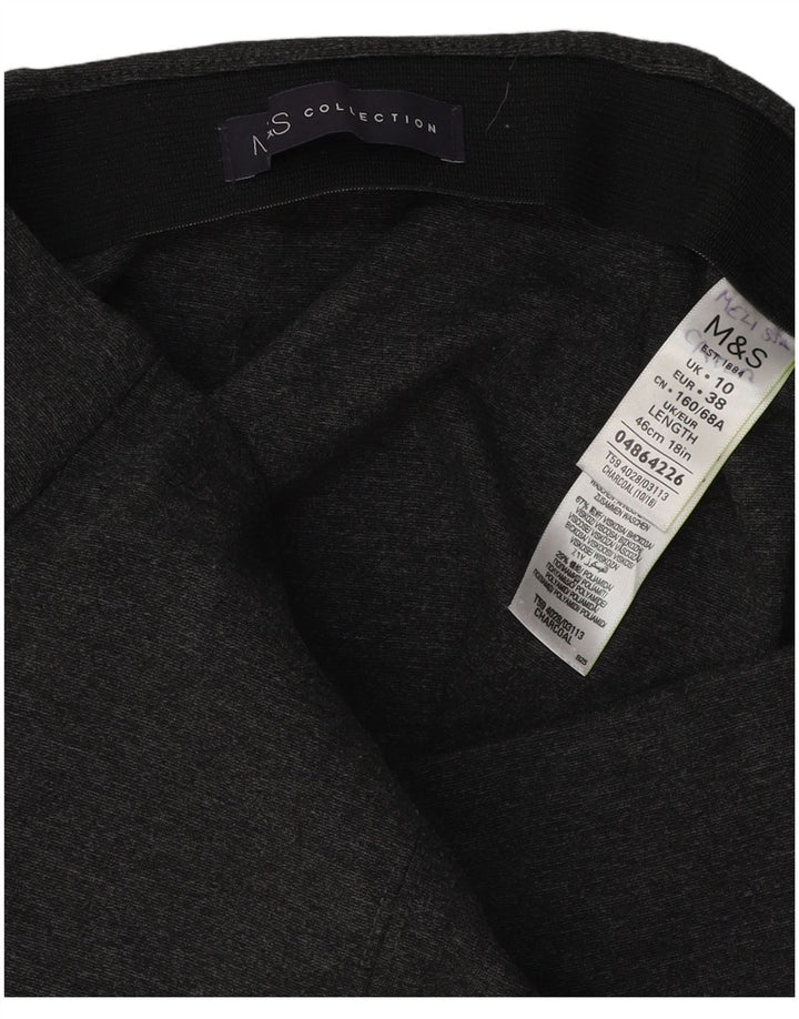Женская мини-юбка Marks & Spencer UK 10, маленькая W30, серая, вискоза