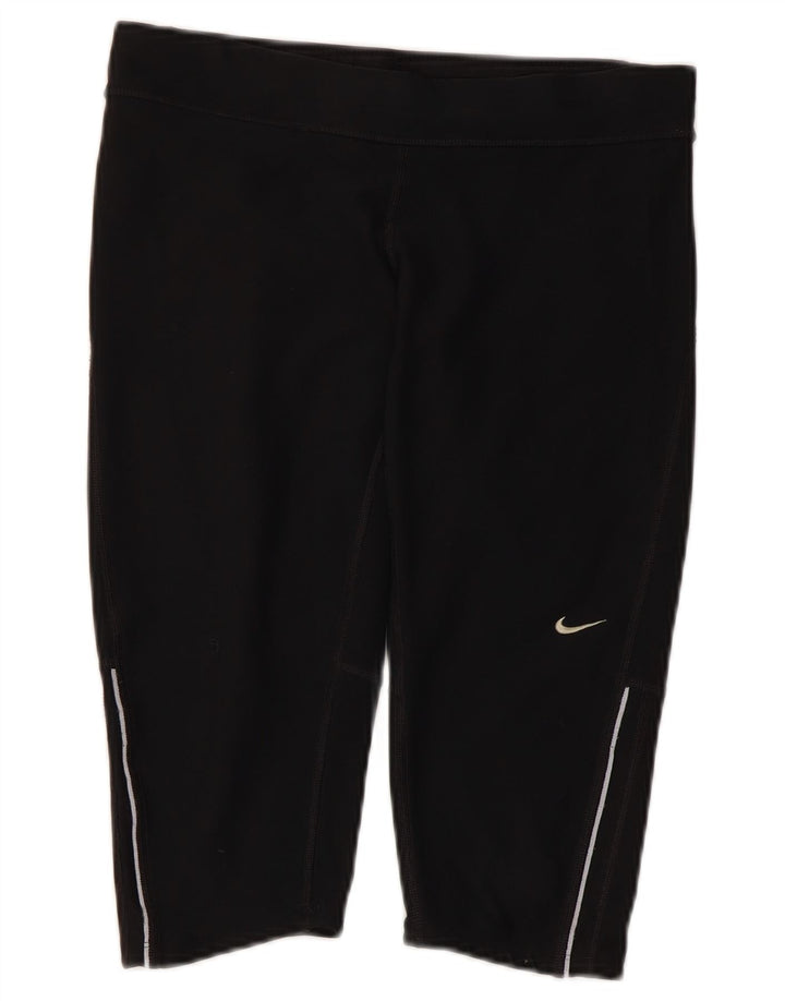 Женские леггинсы-капри NIKE Dri Fit UK 12, средний черный полиэстер