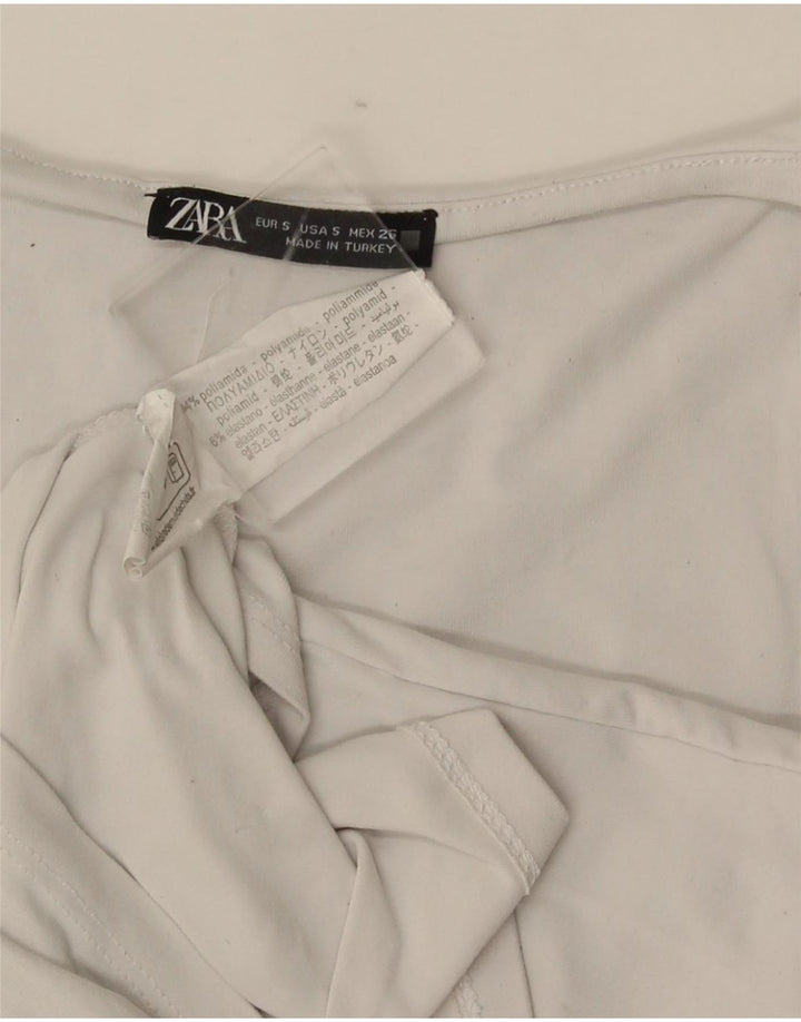 Женский жилет Zara UK 8, маленький, белый, полиамид