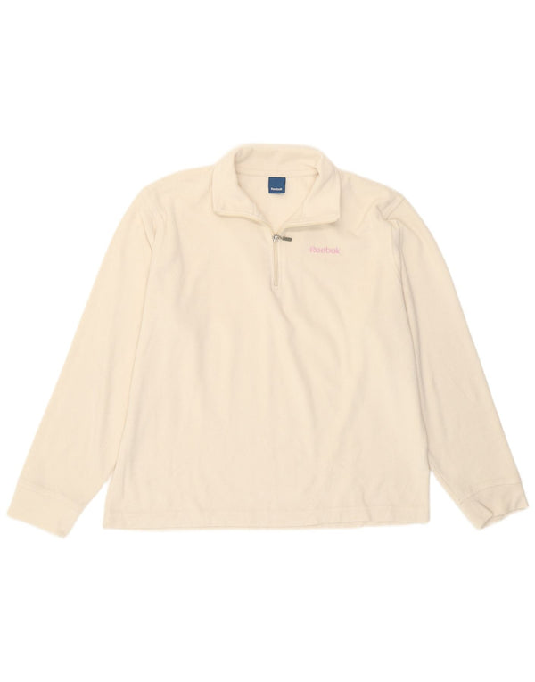 Женский флисовый джемпер Reebok UK 18 XL, белый полиэстер