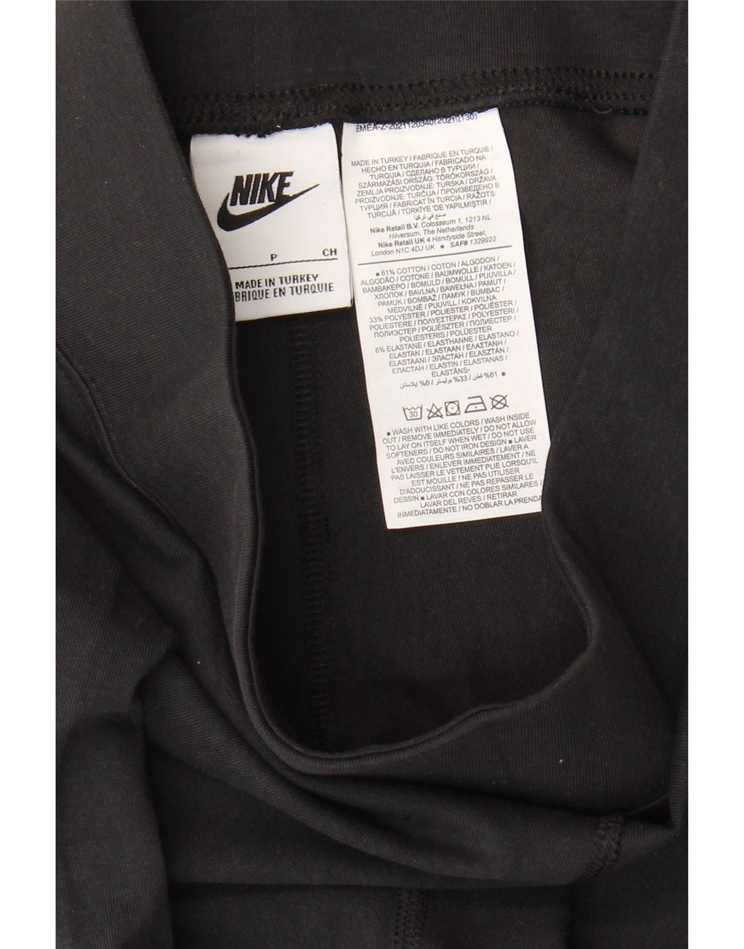 Женские леггинсы с рисунком Nike UK 10, маленькие черные хлопковые