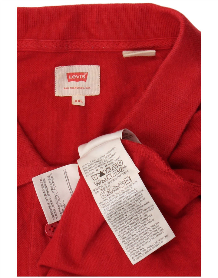 Мужская рубашка-поло Levi's 2XL красная, хлопок