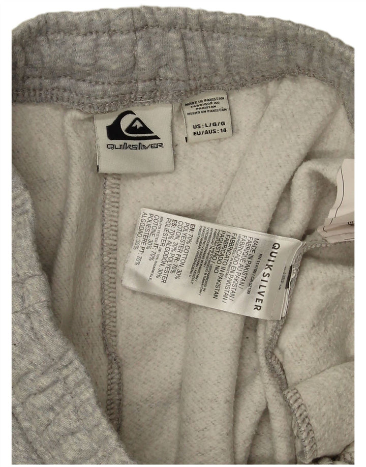 QUIKSILVER Спортивный костюм с графическим рисунком для мальчиков, брюки для бега, 13–14 лет, большие серые