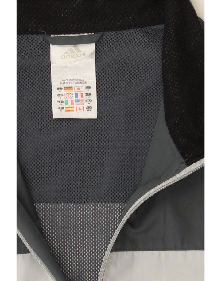 ADIDAS Mens Clima Proof Rain Jacket UK 38 Medium Grey Colourblock Vintage Adidas and Second-Hand Adidas from Messina Hembry 
