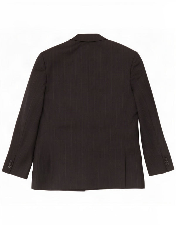 Мужской короткий пиджак Marks & Spencer UK 42 XL, черный в тонкую полоску