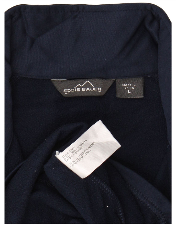 EDDIE BAUER Мужской свитшот с воротником на молнии, большой темно-синий полиэстер