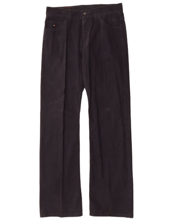 Tommy Hilfiger Мужские повседневные брюки Bootcut W32 L34 Темно-синие хлопковые