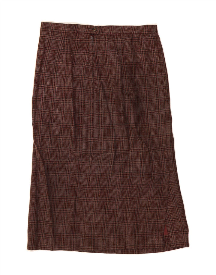 VINTAGE Womens Straight Skirt W30 Medium Brown Check Vintage Vintage and Second-Hand Vintage from Messina Hembry 