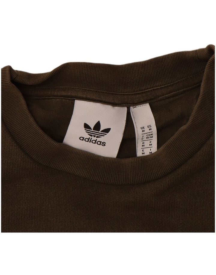 Мужской свитшот ADIDAS с рисунком, хлопковый джемпер среднего цвета хаки