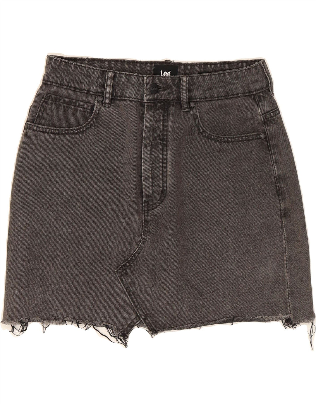LEE Womens Denim Skirt US 11 Large W28 Grey Cotton Vintage Lee and Second-Hand Lee from Messina Hembry 