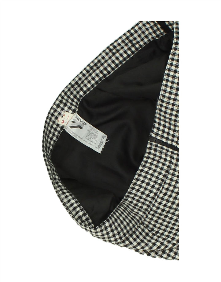 TREVIRA Womens Straight Skirt IT 44 Medium W32 Black Check Polyester Vintage Trevira and Second-Hand Trevira from Messina Hembry 