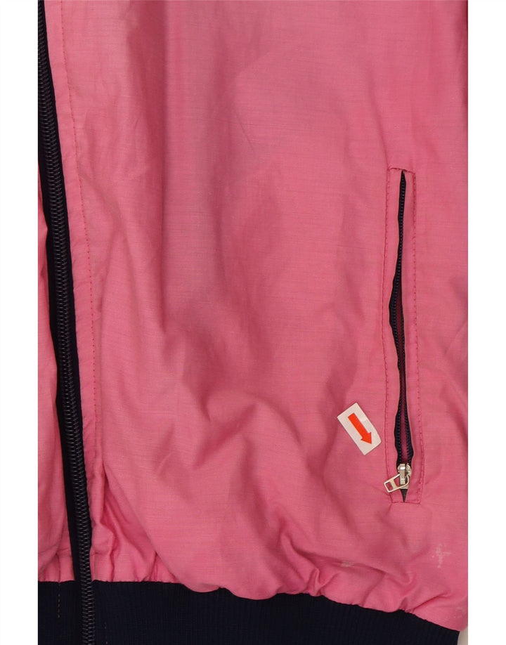 VINTAGE Womens Bomber Jacket EU 38 Medium Pink Colourblock Vintage Vintage and Second-Hand Vintage from Messina Hembry 