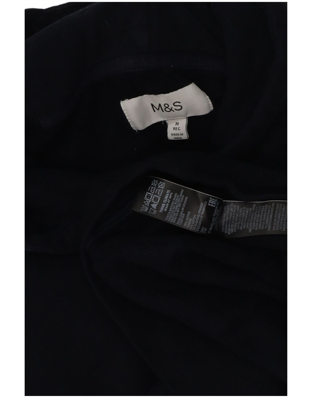 Женский джемпер с капюшоном Marks & Spencer среднего размера, темно-синий, хлопок