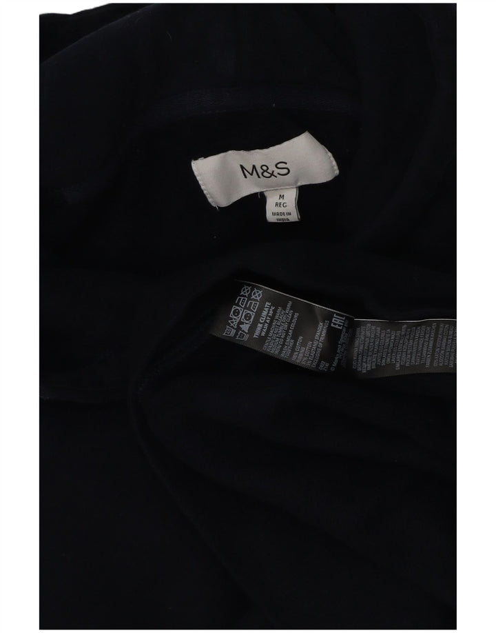 Женский джемпер с капюшоном Marks & Spencer среднего размера, темно-синий, хлопок