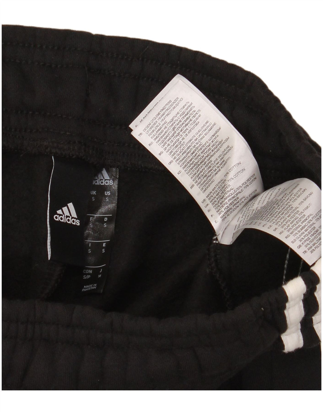 Мужские спортивные брюки ADIDAS, джоггеры, маленькие, черные, хлопковые