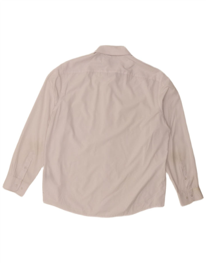 Мужская рубашка узкого кроя Nautica, размер 17 1/2 XL, белый полиэстер