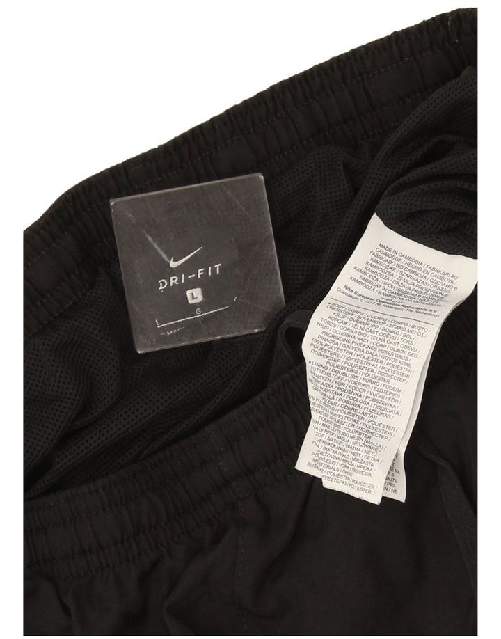 Мужские спортивные брюки Nike Dri Fit для бега, большие черные полиэстеровые брюки