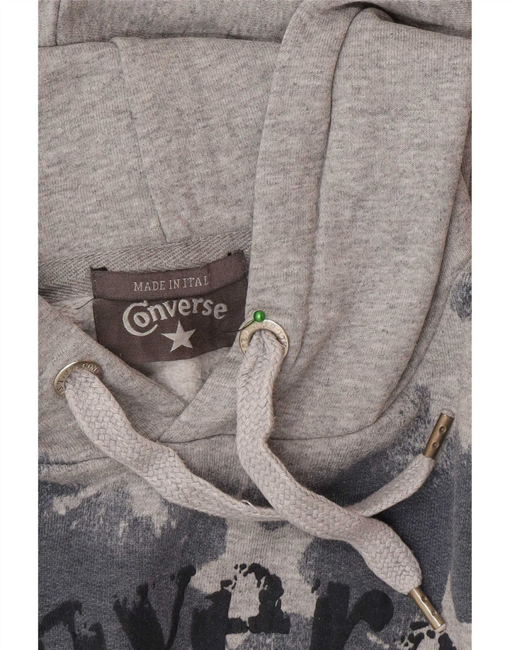 Мужской джемпер с худи Converse с рисунком, средний серый