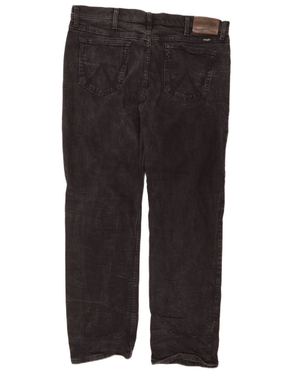 Мужские прямые джинсы Wrangler стандартного кроя W38 L30, черный хлопок